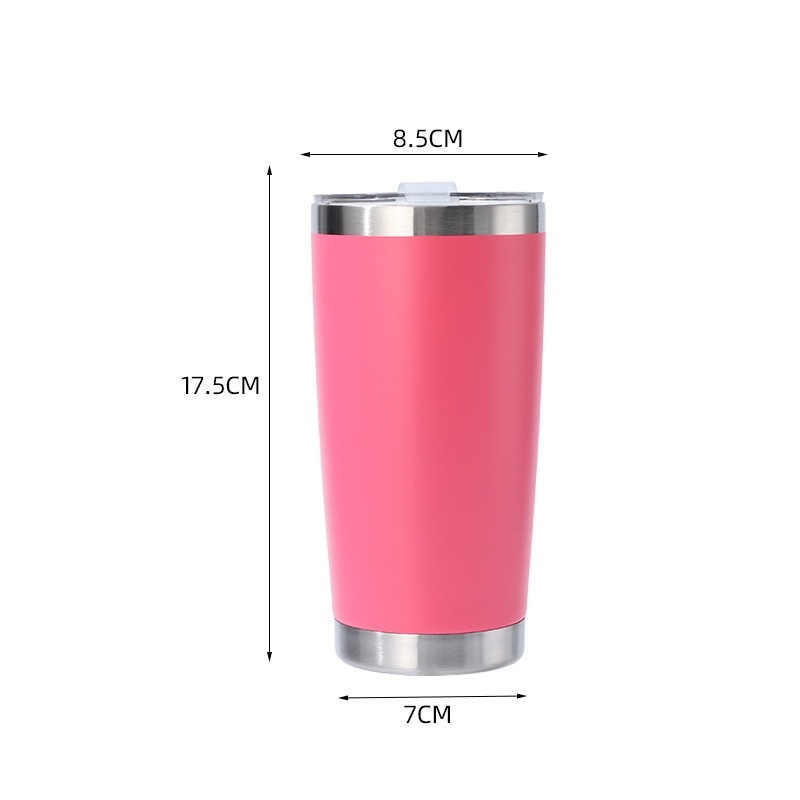 20oz stainless steel travel tumbler with splash proof flip lid