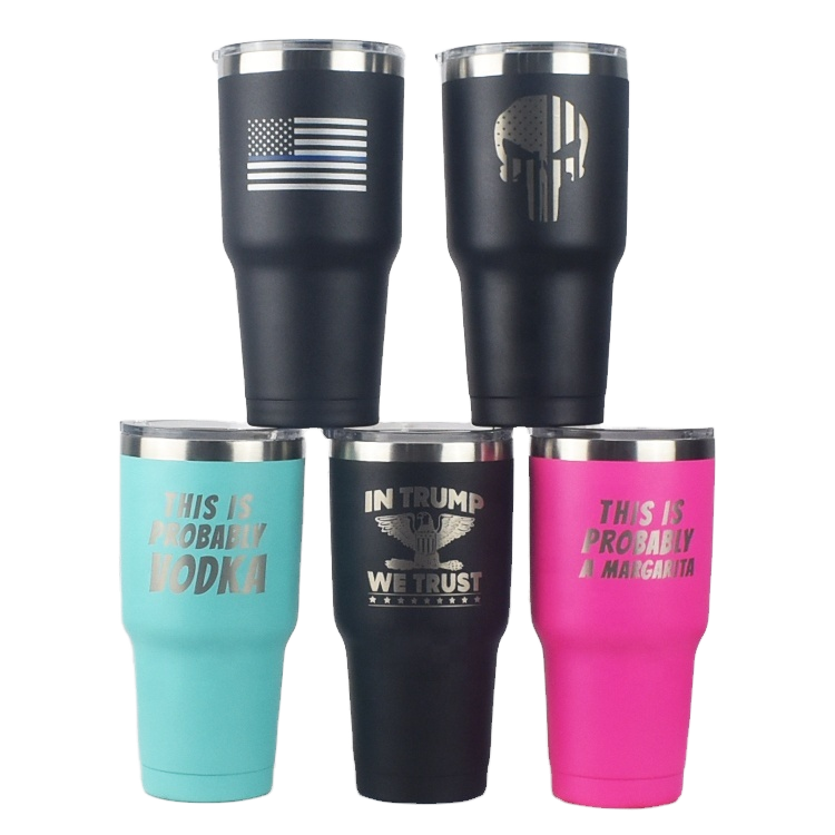 30oz custom logo eco-friendly stainless steel insulated tumbler with lid