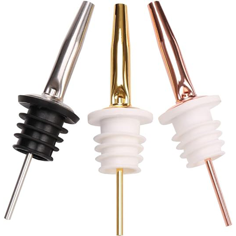 liquor bottle speed pour spouts with dust caps for bar use