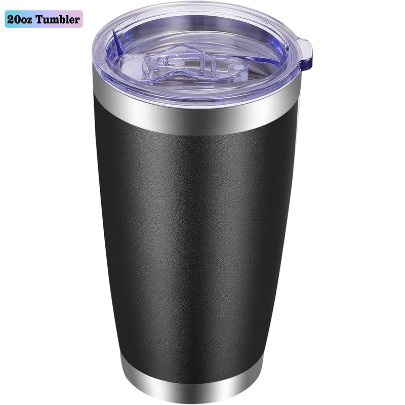 Sublimation printed 20oz stainless steel tumbler with lid for full-color custom designs