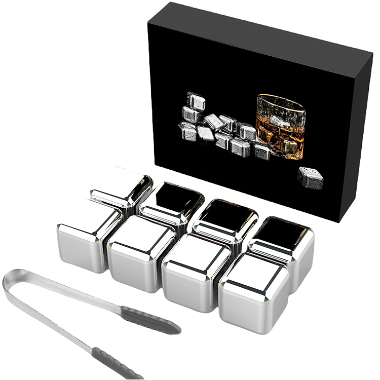 Stainless steel whiskey stones gift set for Father's Day baskets