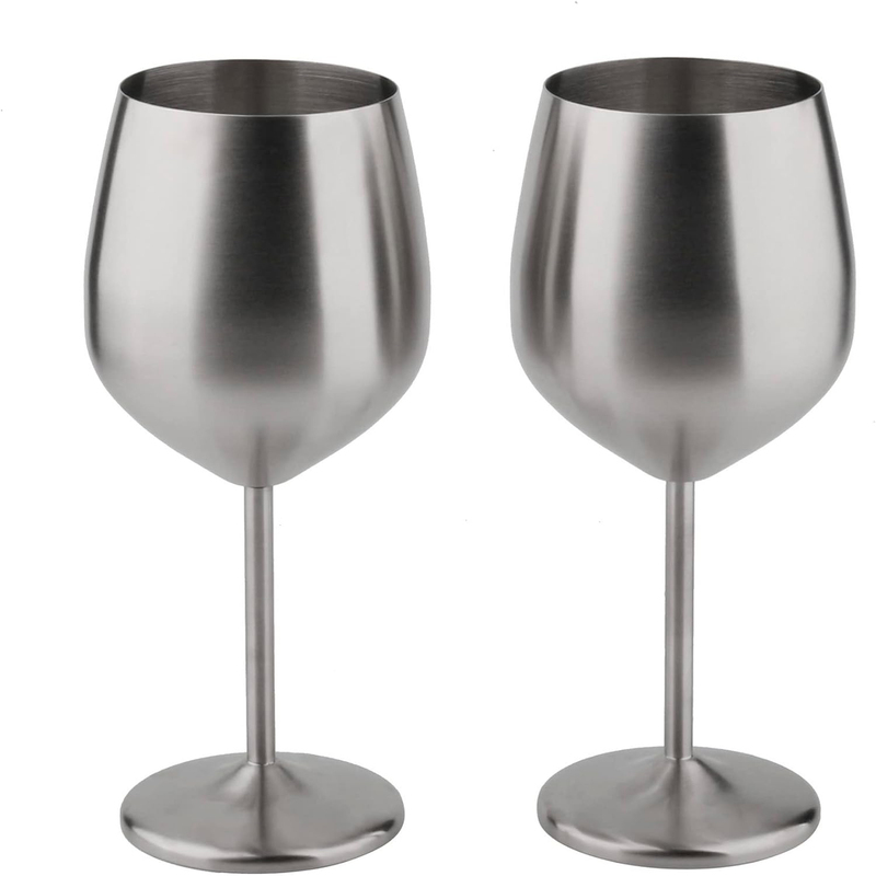 500 ml reusable stainless steel stemmed wine goblet