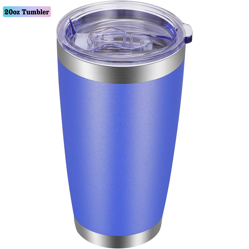 Colorful 20oz powder coated stainless steel tumblers with lids