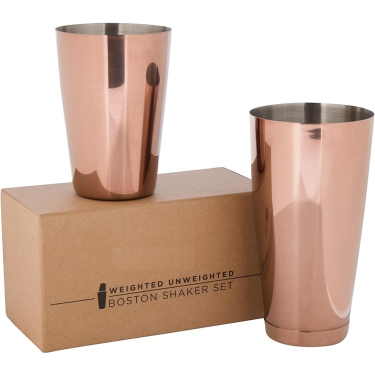 304 stainless steel Boston cocktail shaker in mirror polish finish