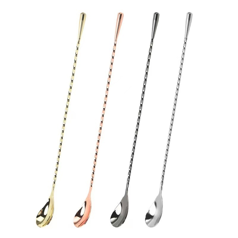 304 stainless steel bar spoon with copper-gold finish