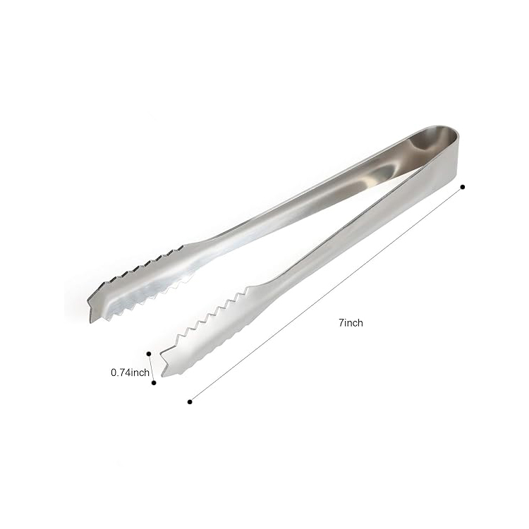 Stainless steel ice tongs for sugar cubes and ice